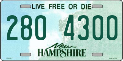 NH license plate 2804300