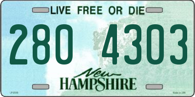 NH license plate 2804303