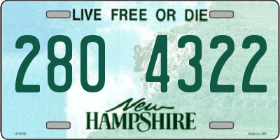 NH license plate 2804322