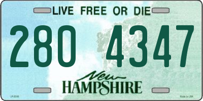 NH license plate 2804347