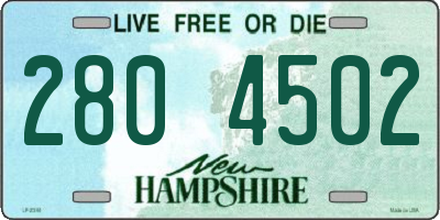 NH license plate 2804502