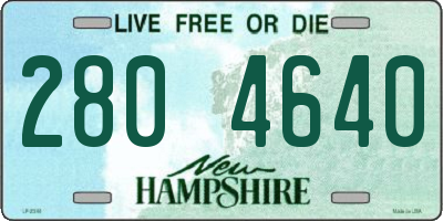 NH license plate 2804640
