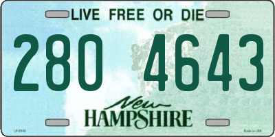 NH license plate 2804643