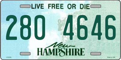 NH license plate 2804646