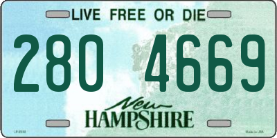 NH license plate 2804669