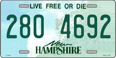 NH license plate 2804692