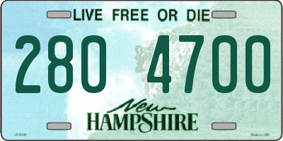 NH license plate 2804700