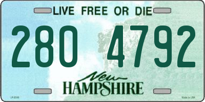 NH license plate 2804792