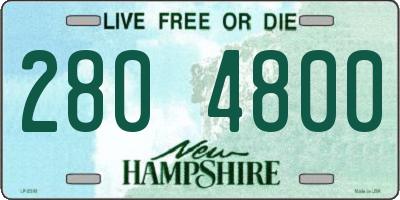 NH license plate 2804800
