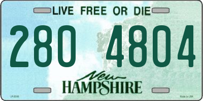 NH license plate 2804804