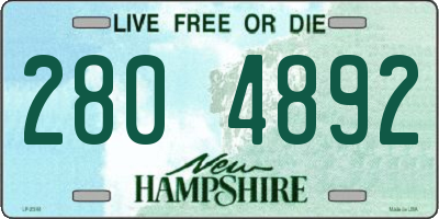 NH license plate 2804892