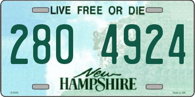NH license plate 2804924