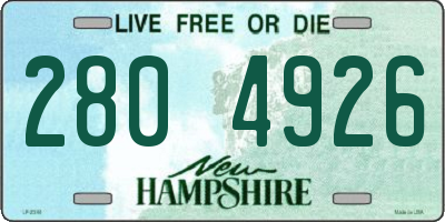 NH license plate 2804926