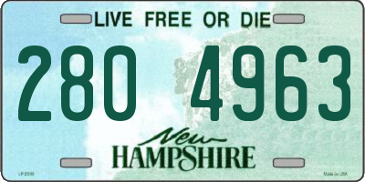 NH license plate 2804963