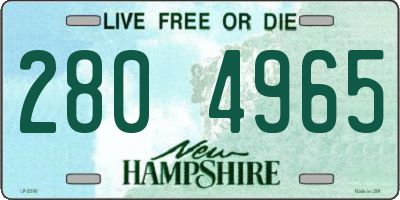 NH license plate 2804965