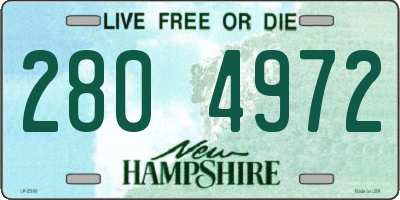 NH license plate 2804972