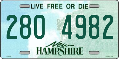NH license plate 2804982