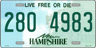 NH license plate 2804983