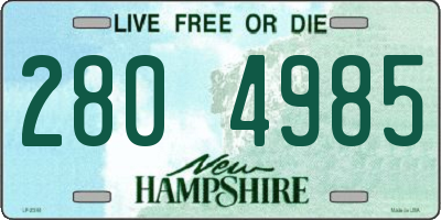 NH license plate 2804985