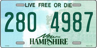 NH license plate 2804987