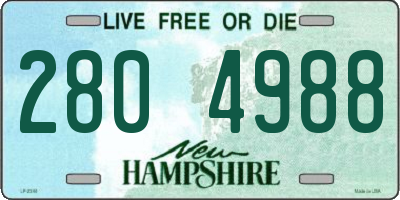 NH license plate 2804988
