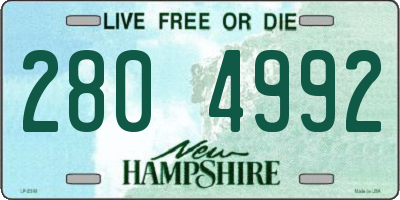 NH license plate 2804992