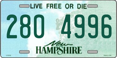 NH license plate 2804996