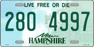 NH license plate 2804997