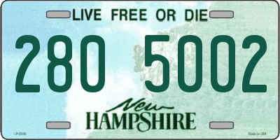NH license plate 2805002