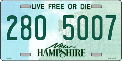 NH license plate 2805007