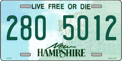NH license plate 2805012