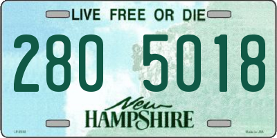 NH license plate 2805018