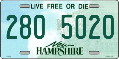 NH license plate 2805020
