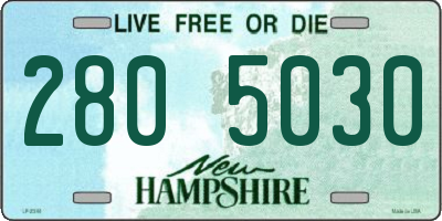 NH license plate 2805030