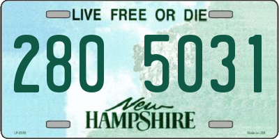 NH license plate 2805031