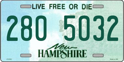 NH license plate 2805032