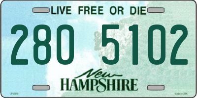 NH license plate 2805102