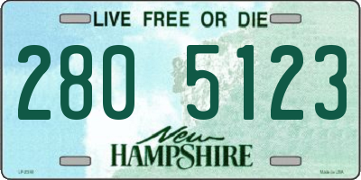 NH license plate 2805123