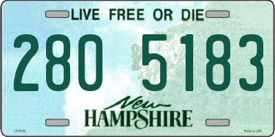 NH license plate 2805183