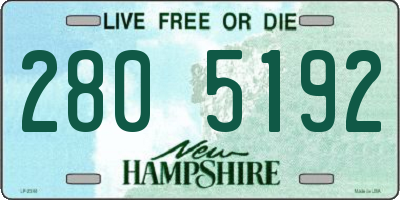 NH license plate 2805192