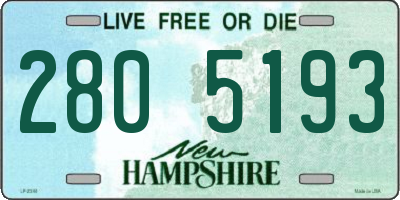 NH license plate 2805193