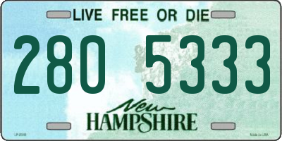 NH license plate 2805333