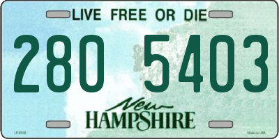 NH license plate 2805403