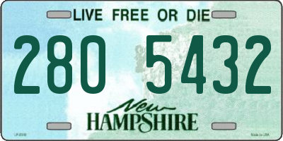 NH license plate 2805432