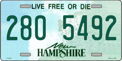 NH license plate 2805492
