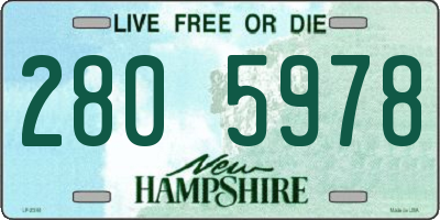 NH license plate 2805978
