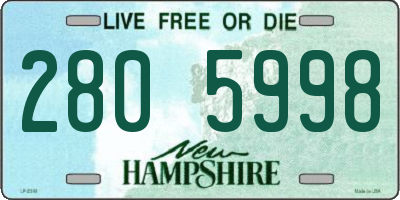 NH license plate 2805998