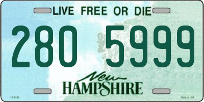 NH license plate 2805999
