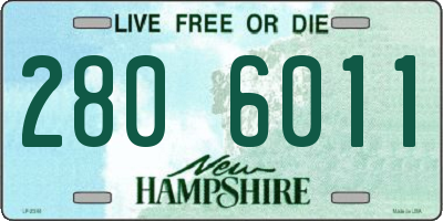NH license plate 2806011