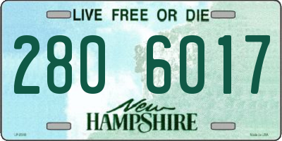 NH license plate 2806017